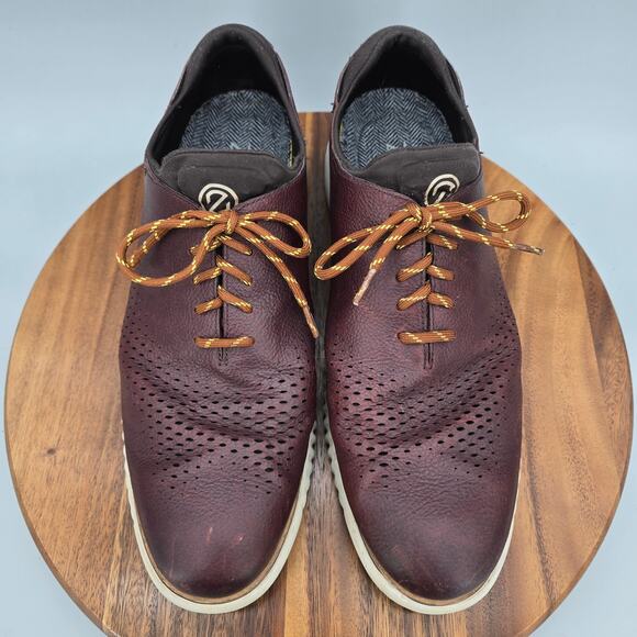 Cole Haan 2.Zerogrand Oxfords Men\'s 13 M Burgundy Leather Laser Wingtip Shoes main image 5
